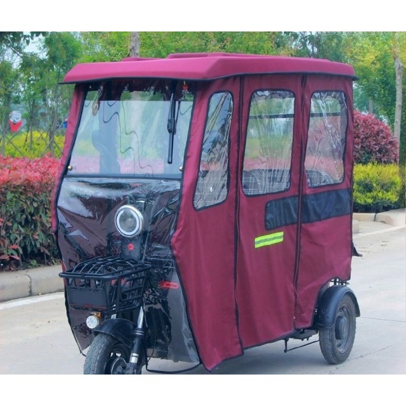 Electric Scooter Rain Cover - Kapalı Branda Motosiklet Elektrikli Üç Tekerlekli