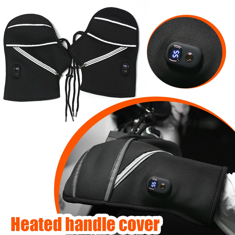 Electric Scooter Rain Cover - Motosiklet gidonu kış ısıtmalı elektronik eldivenler