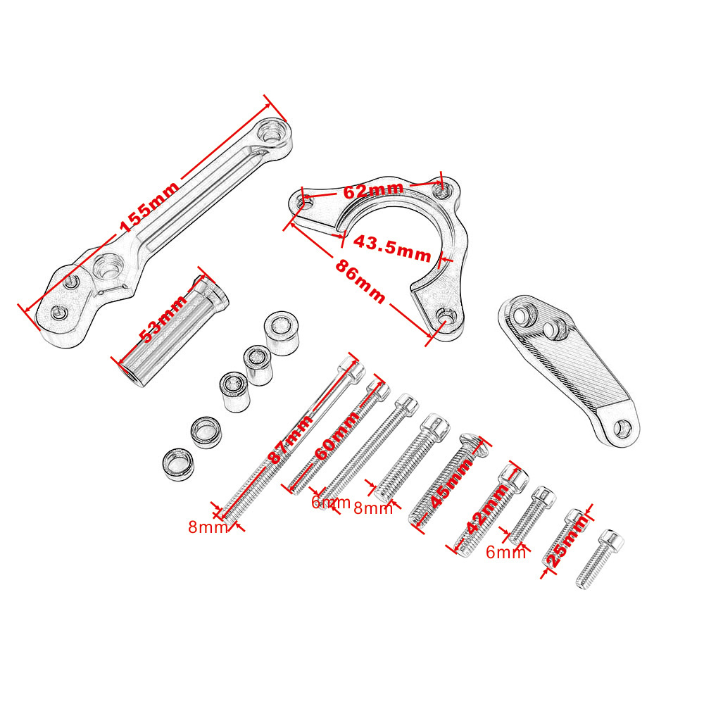 Motosiklet CNC Alüminyum Ayarl - Steering Damper Stabilizer Kit Cnc incelemesi ve fiyatı