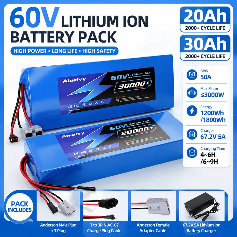 Elektrikli motosiklet, scooter - 60V 30Ah 21700 Battery Pack incelemesi ve fiyatı