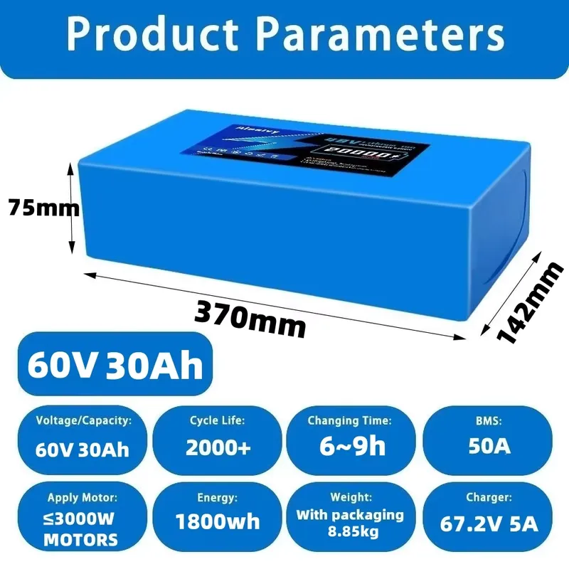 Elektrikli motosiklet, scooter - 60V 30Ah 21700 Battery Pack incelemesi ve fiyatı